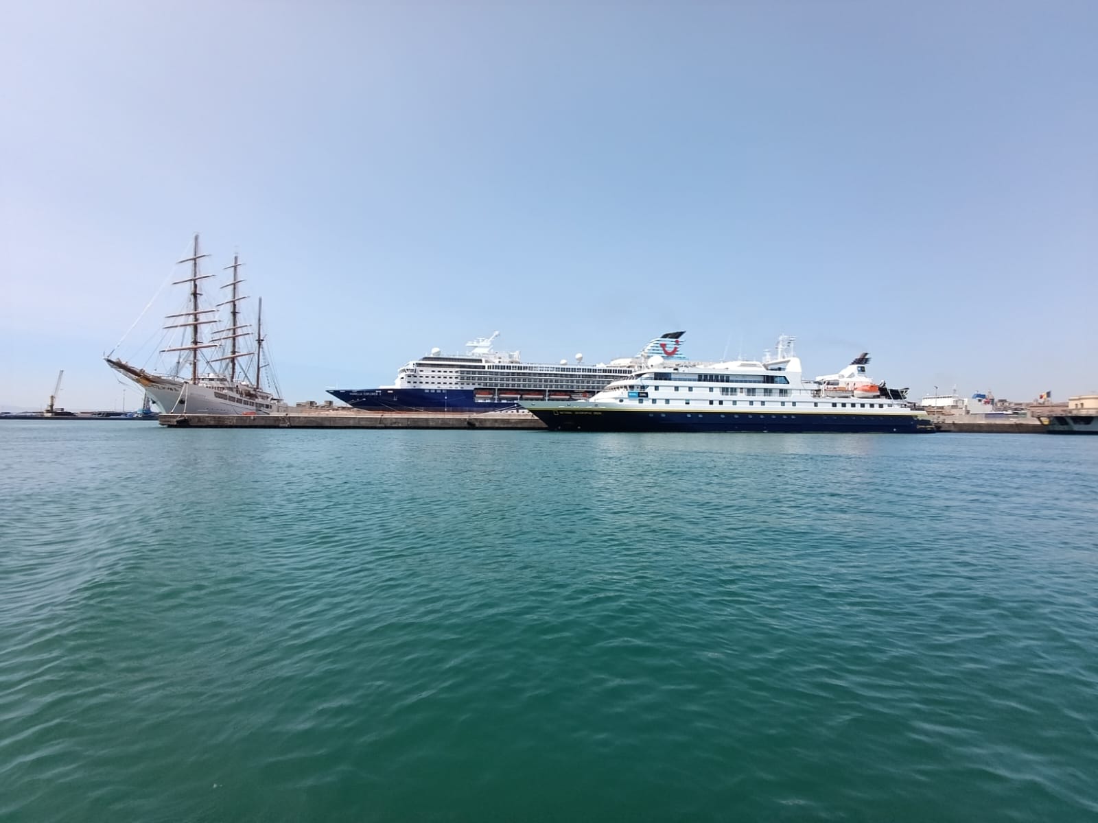 Triple Call at Catania Cruise Port and the Maiden Call of National Geographic Orion